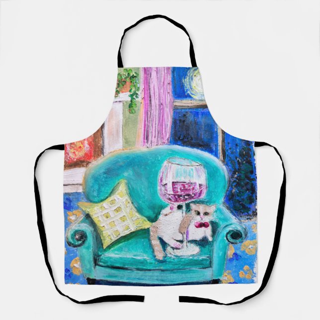 Original Art Cosy Cat Schürze (Vorderseite)
