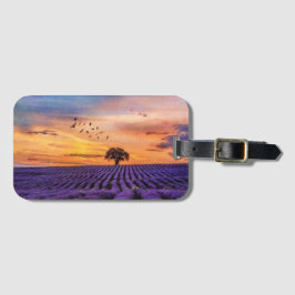 Original Art Lone Tree Friedliche Landschaft      Gepäckanhänger