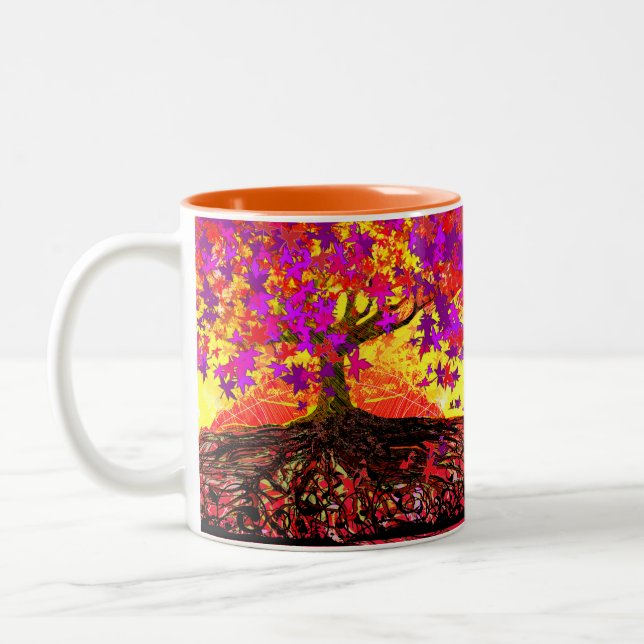Original Art Roots führen tiefe Coffe-Tasse aus Zweifarbige Tasse (Links)