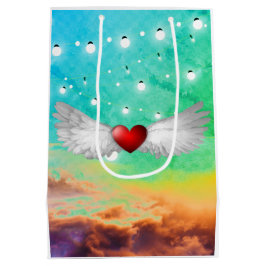ORIGINAL ART WINGED HEAT Gift Bag Mittlere Geschenktüte