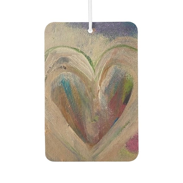 Original Art With Love Quote Car Air Freshener  Autolufterfrischer (Vorderseite)