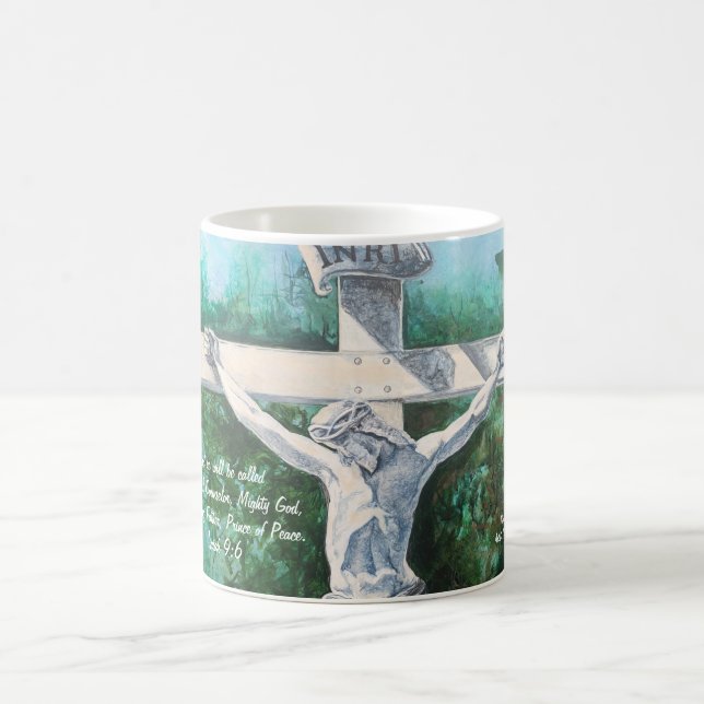 Original Art Work Christmas Isaiah 9:6 Kaffeetasse (Mittel)