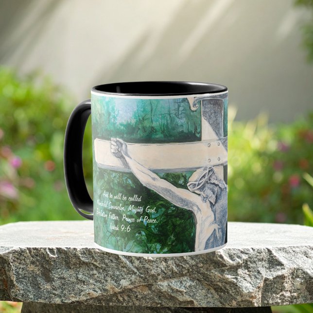Original Art Work Christmas Isaiah 9:6 Tasse (Christian Scripture Mug)