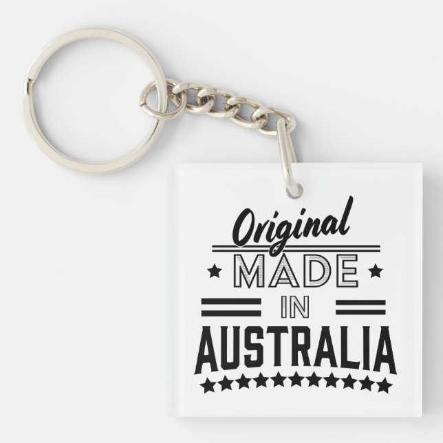 Original aus Australien Klassischer Rundaufkleber Schlüsselanhänger (Vorderseite)