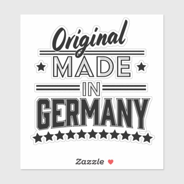Original aus Deutschland Aufkleber (Blatt)