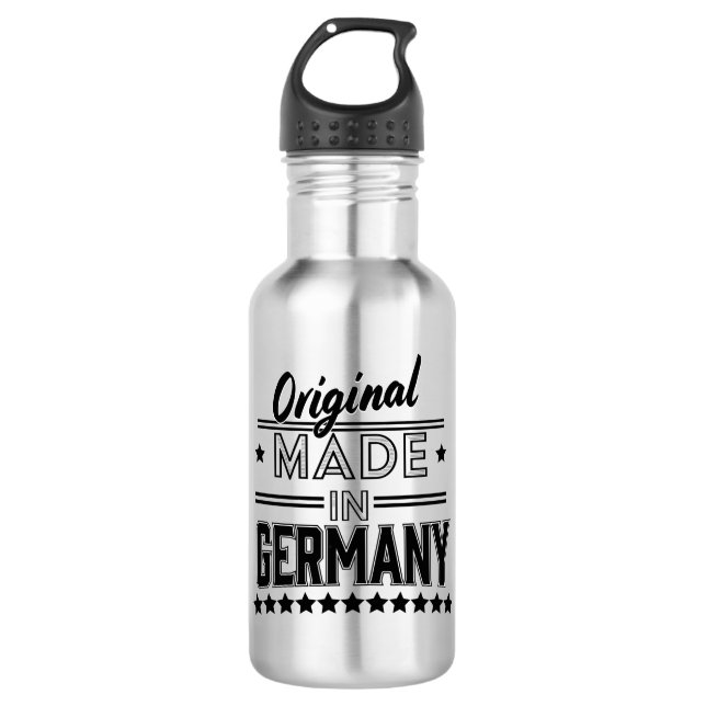 Original aus Deutschland Edelstahlflasche (Vorderseite)