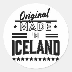 Original aus Island Runder Aufkleber