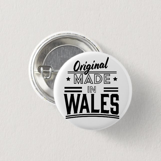 Original aus Wales Button (Vorne & Hinten)