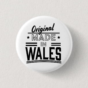 Original aus Wales Edelstahl-Wasserflasche Button