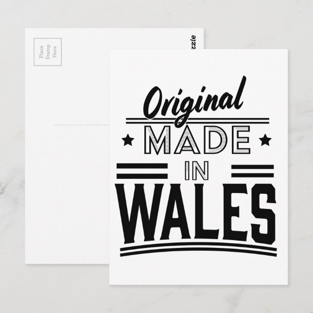 Original aus Wales Postkarte (Vorne/Hinten)