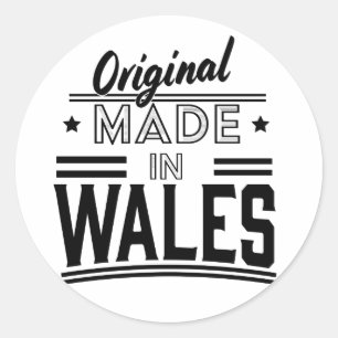 Original aus Wales Runder Aufkleber