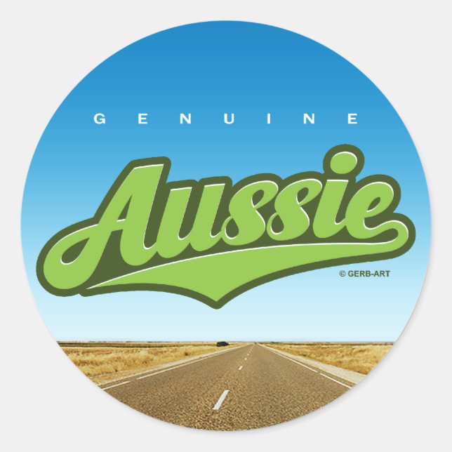 Original Aussie - Aufkleber (grün/außen) (Vorderseite)