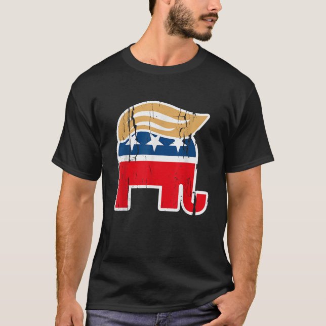 ORIGINAL AUTHENTIQUE Donald Trump Elephant T-shirt (Devant)