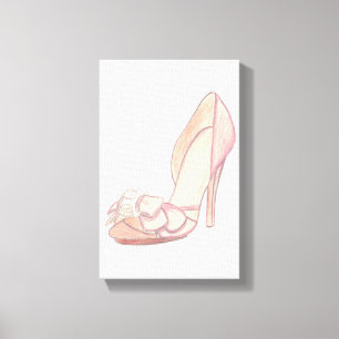 Original Badgley Mischka Shoe Illustration Leinwanddruck