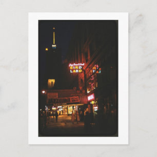 Original Birdland Jazz Club, New York City Vintage Postkarte