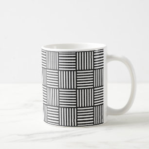 Original BLACK AND WHITE DOUBLE DIAMOND PATTER Kaffeetasse