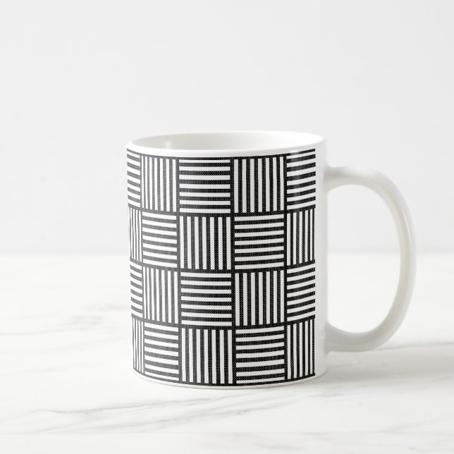 Original BLACK AND WHITE DOUBLE DIAMOND PATTER Kaffeetasse (Rechts)