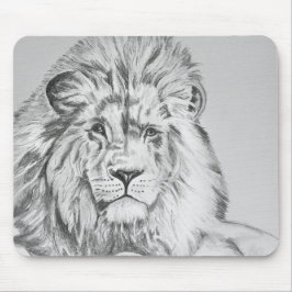 Original Bleistifskizze Zeichnend einer Löwe Mousepad