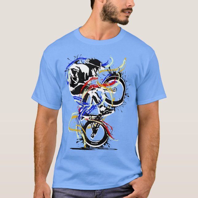 Original Bmx Flatland Rot Gelb T-Shirt (Vorderseite)