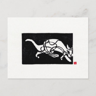 Original Cat Art Postcard Postkarte