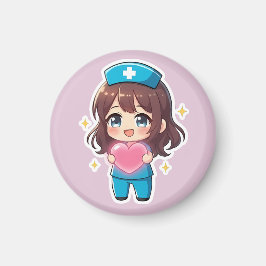Original Chibi Nurse 2.0 - Heartfelt Care Magnet