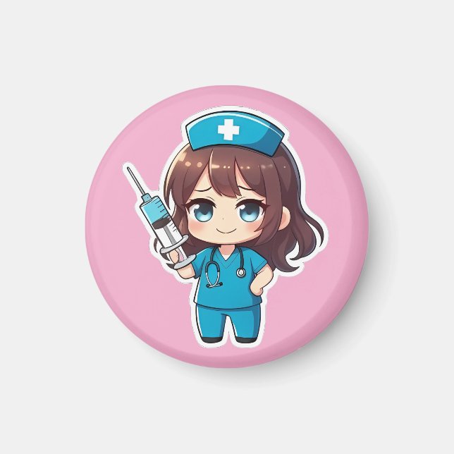 Original Chibi Nurse 2.0 - Precision Care Magnet (Vorne)