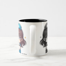 Original Chibi Nurse - Coffee with Tired Zweifarbige Tasse