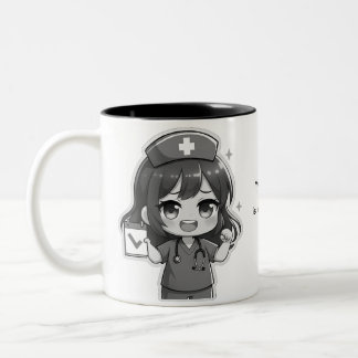 Original Chibi Nurse - Nursing Life Zweifarbige Tasse