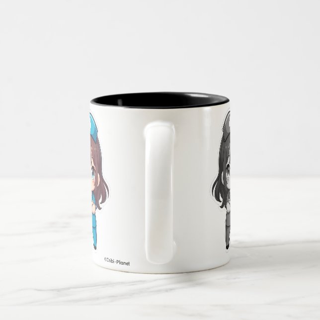 Original Chibi Nurse - Professional Calm Zweifarbige Tasse (Henkel)