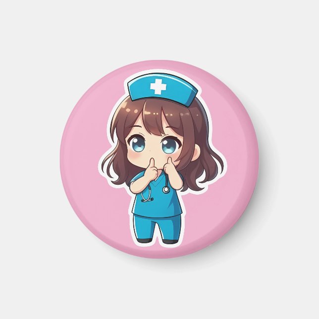Original Chibi Nurse - The Midnight Hush Magnet (Vorne)