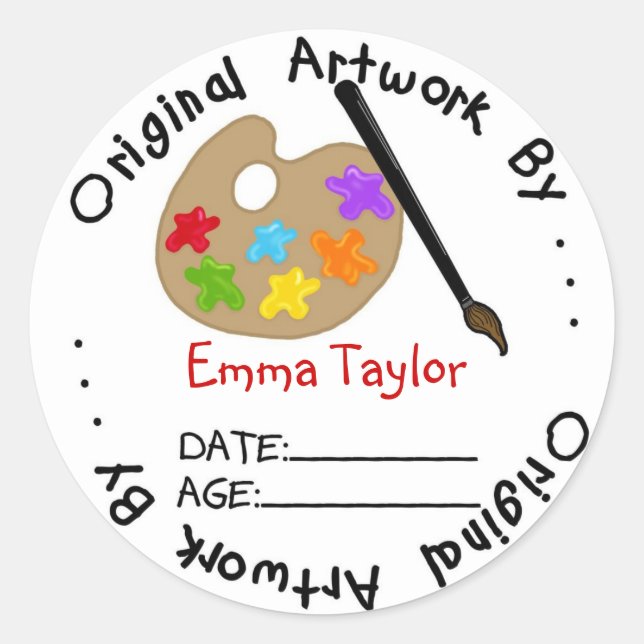 Original Childrens Artwork Stickers Paint (Vorderseite)