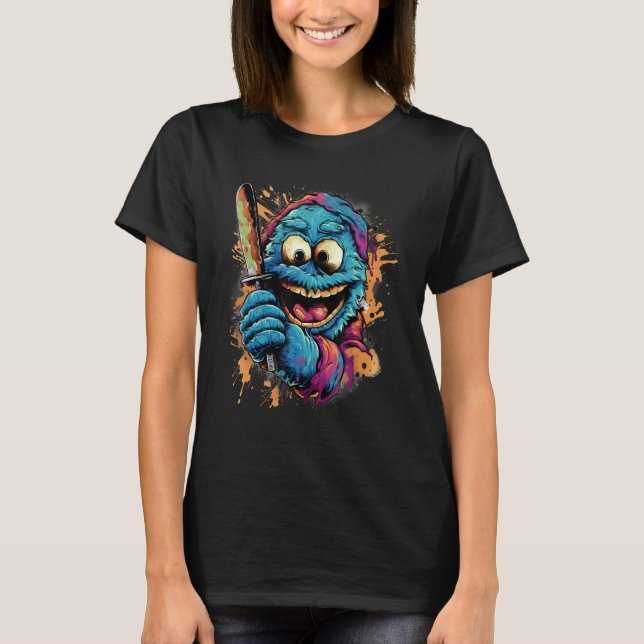Original Cookie Monster puppet illustration T-Shirt (Vorderseite)