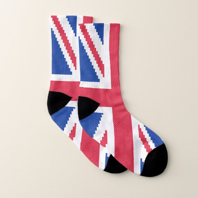 Original cross-stitch design Union Jack (Paire)