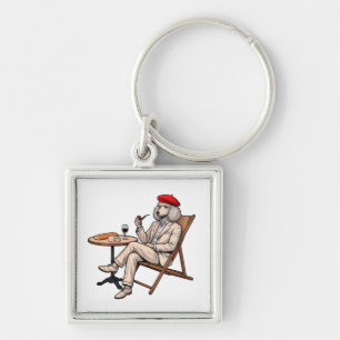 Original Design anspruchsvoller französischer Pude Schlüsselanhänger