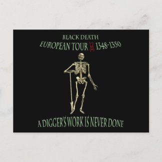 Original-Design der Black Death World Tour Postkarte
