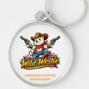 Original Design Westie Hund Cowboy Schlüsselanhäng Schlüsselanhänger