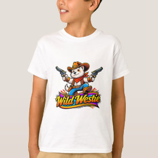 Original Design Westie Hund Cowboy T-Shirt