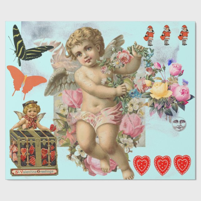 ORIGINAL DESIGNER Valentine's Day Wrapping Paper Geschenkpapier (Flach)