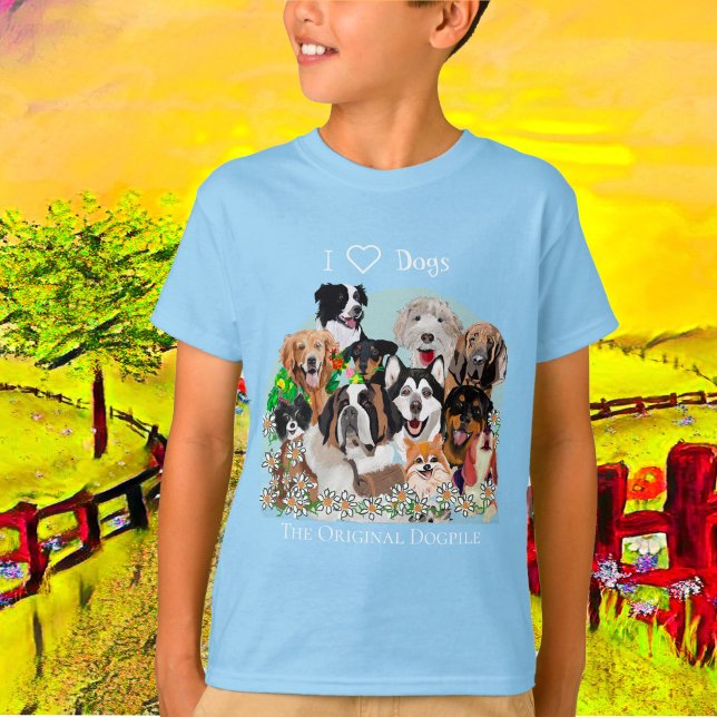 Original Dogpile Cute Pets, Personalize T-Shirt (Von Creator hochgeladen)