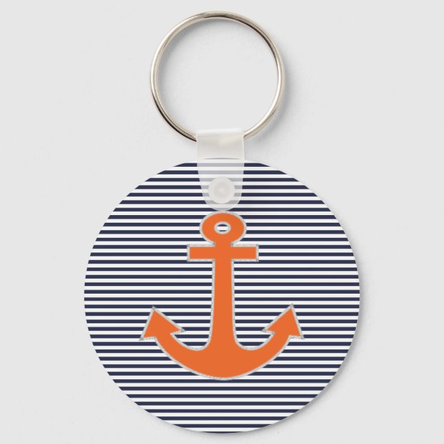 Original Embroidery Anchor Captain Nautical Schlüsselanhänger (Vorderseite)