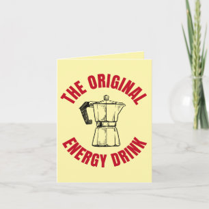 Original Energy Drink – Kaffee im Vintage-Stil Karte
