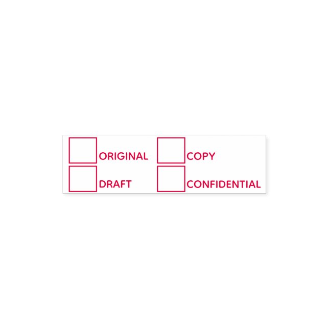Original Entwurf einer Kopie vertraulich, rot 4 in Permastempel (Design)