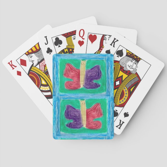 Original farbenfrohe Schmetterlinge | Basic | GEDR Spielkarten (Rückseite)