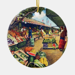 Original Farmer's Market, Hollywood, Kalifornien Keramikornament