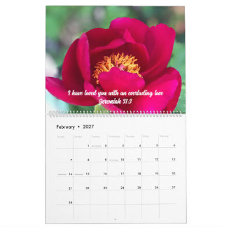 Original Fotografie mit Blumen & Bibelversen - Ind Kalender