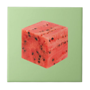 Original Fresh Sweet Red Watermelon Food Cube Fliese