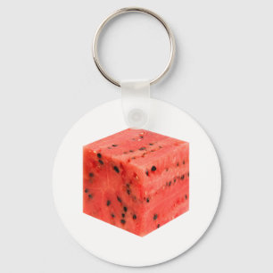 Original Fresh Sweet Red Watermelon Food Cube Schlüsselanhänger