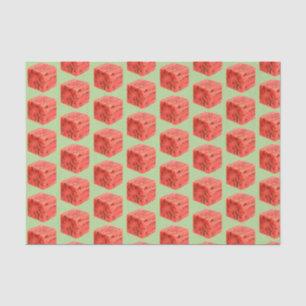 Original Fresh Sweet Red Watermelon Food Cube Seidenpapier