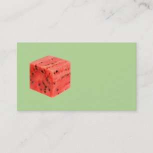 Original Fresh Sweet Red Watermelon Food Cube Visitenkarte