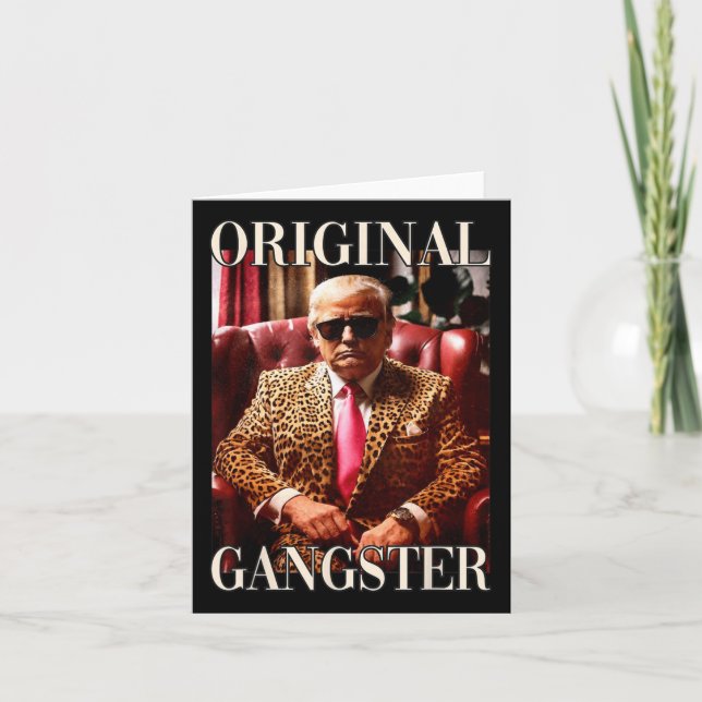 Original Gangster Shirt Funny Maga Donald Trump 20 Karte (Vorderseite)